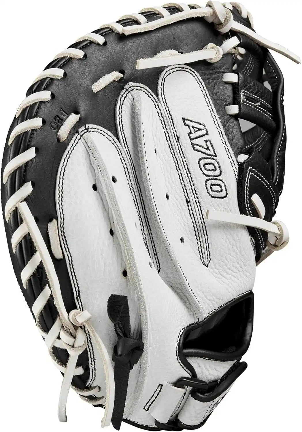 Wilson 2024 A700 33.00’’ Fastpitch Catcher’s Mitt - Black White - Right Throw