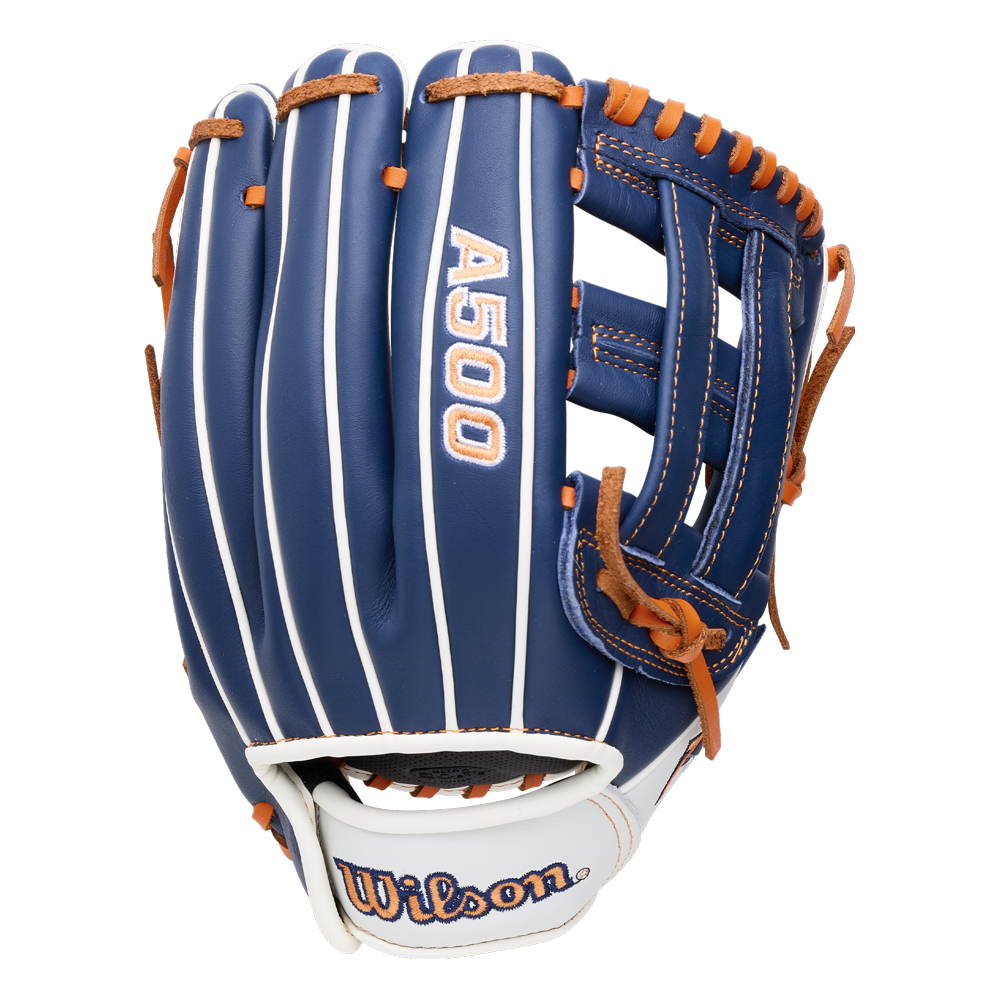 Wilson 2027 A500 10.50’’ Infield Baseball Glove Wbg08401rt105 - Navy Orange
