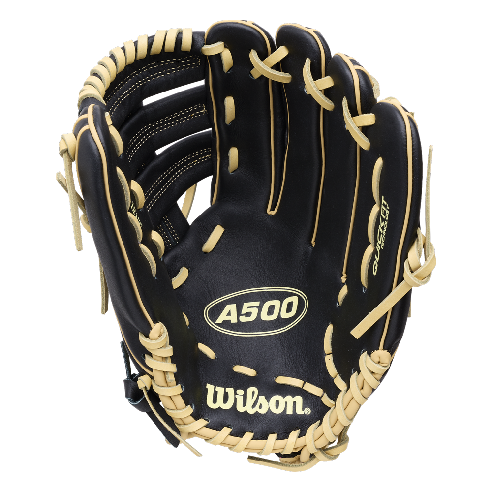 Wilson 2027 A500 12.50’’ Outfield Baseball Glove Wbg08801rt125 - Black Yellow