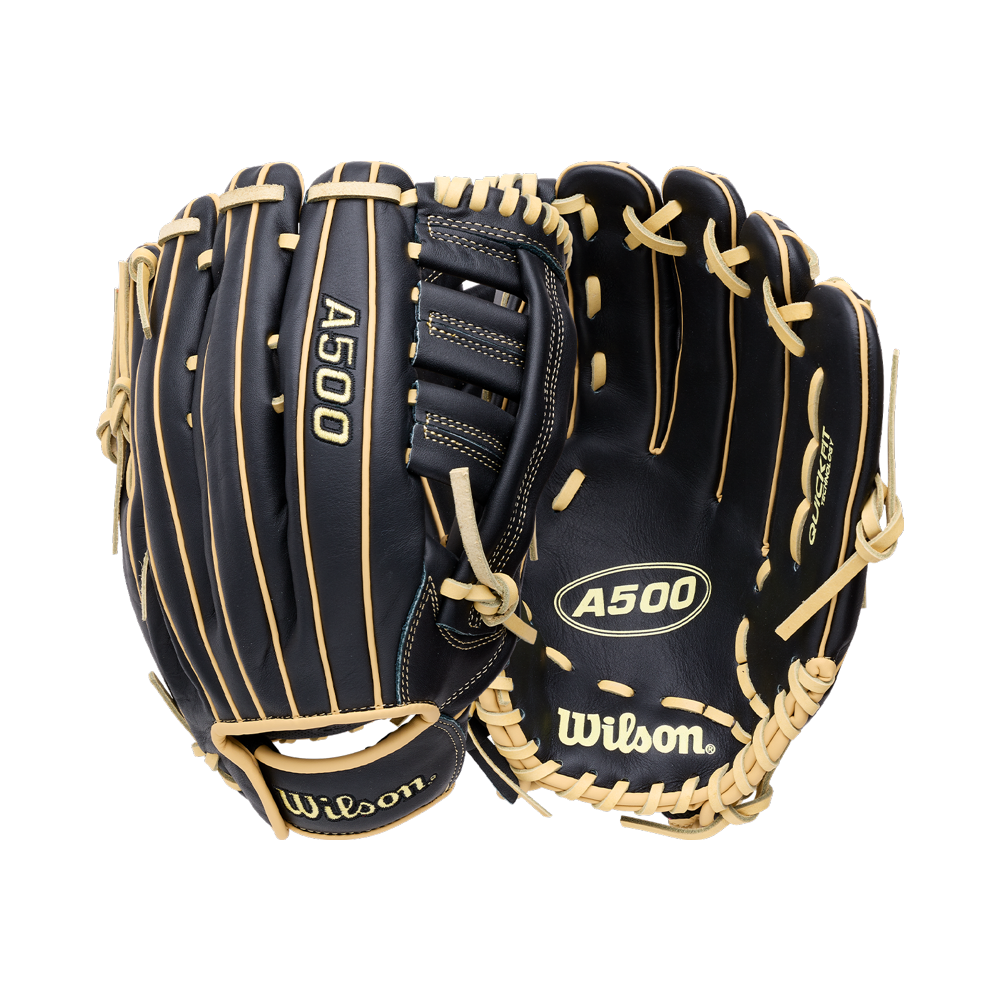 Wilson 2027 A500 12.50’’ Outfield Baseball Glove Wbg08801rt125 - Black Yellow
