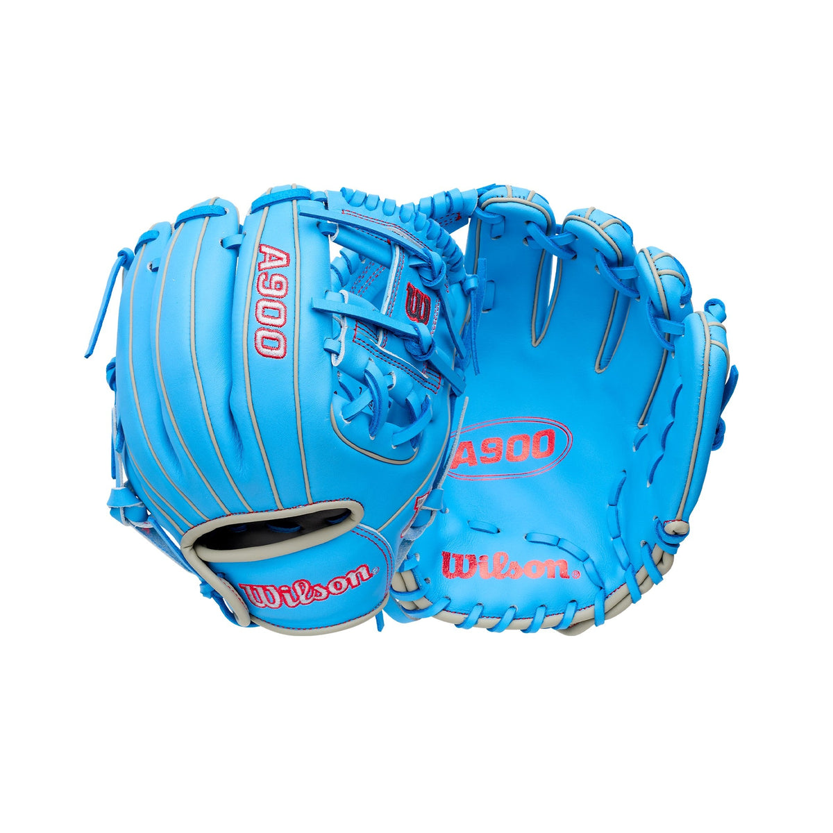 Wilson 2027 A900 11.25’’ Infield Baseball Glove Wbg03901rt1125 - Blue Silver