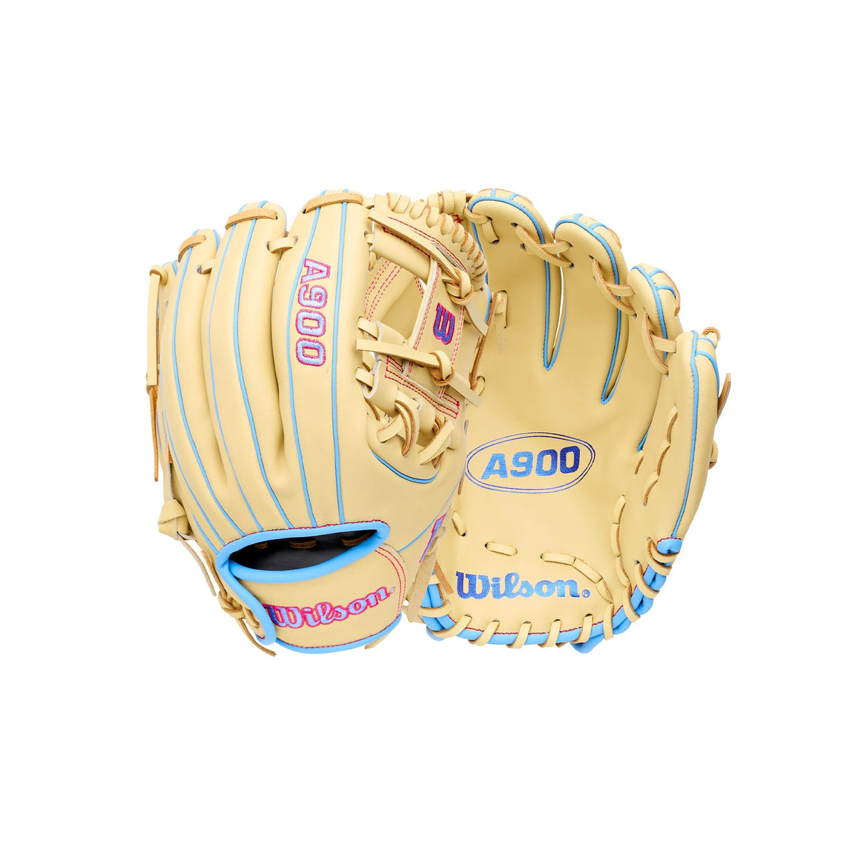 Wilson 2027 A900 11.50’’ Infield Baseball Glove Wbg04002rt115 - Yellow Blue