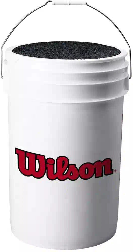 Wilson 5 Gallon Ball Bucket with Cushion Lid Wta3948- Dozen - White