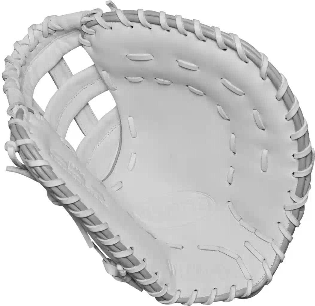 Wilson A1000 1620 12.50’’ Fastpitch Softball First Base Mitt. Wbw102598 - White Gray