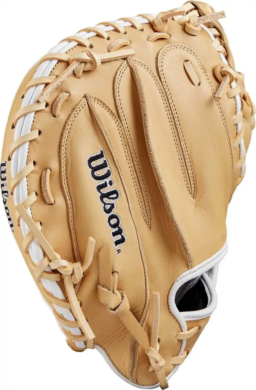 Wilson A1000 Cm33 33.00’’ Catcher’s Mitt Wbw10258933 - Blonde Black White - Cork / Right Throw
