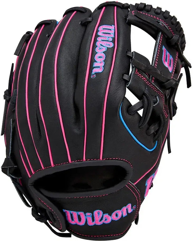 Wilson A1000 Dp15 11.50’’ Infield Baseball Glove Wbw103956115 - Black Flaming Pink