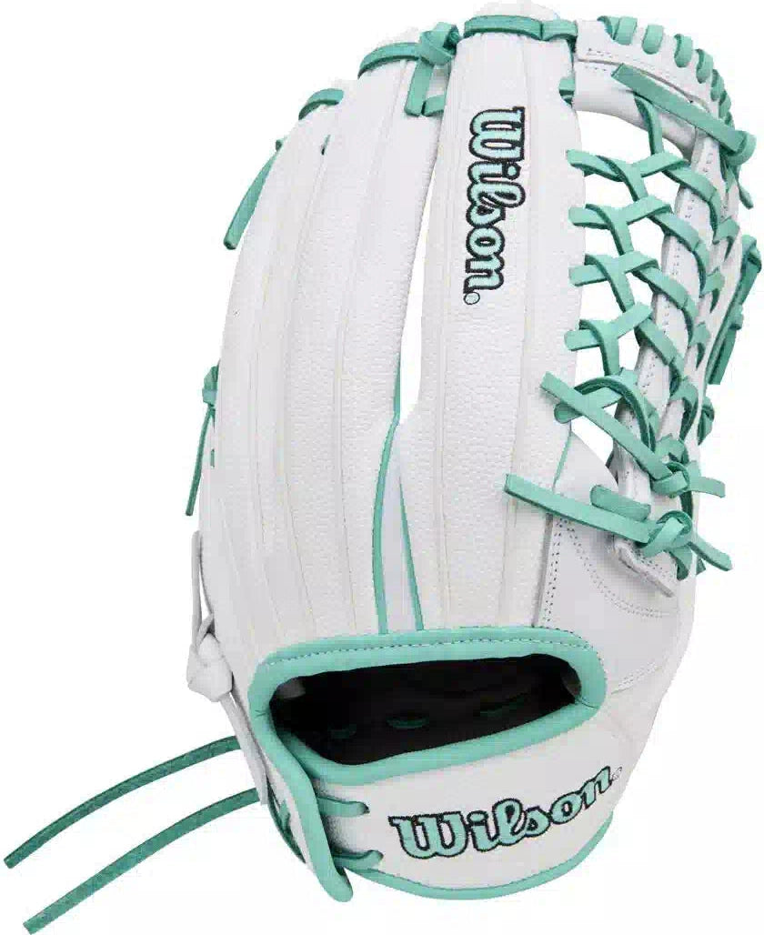 Wilson A1000 T125 12.50’’ Outfield Fastpitch Glove Wbw103970 - White Seafoam Black