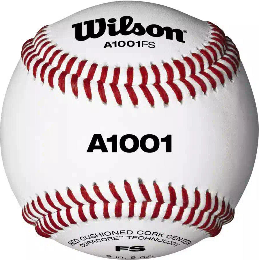 Wilson A1001 Game Baseball Flat Seam Ta1001bfs- Dozen - White
