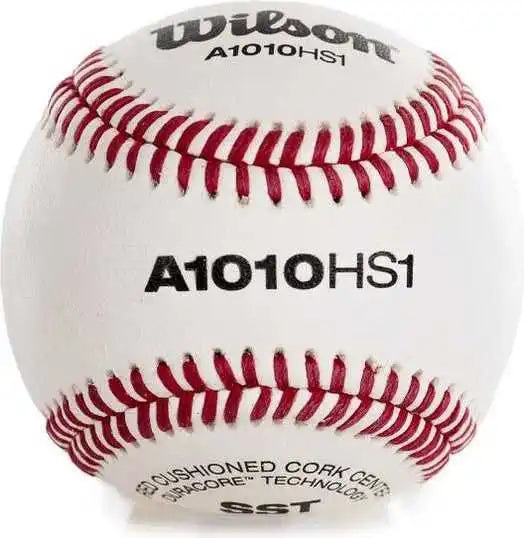 Wilson A1010 Hs1 Sst Smu Fhsaa Baseballs - 1 Dozen - White