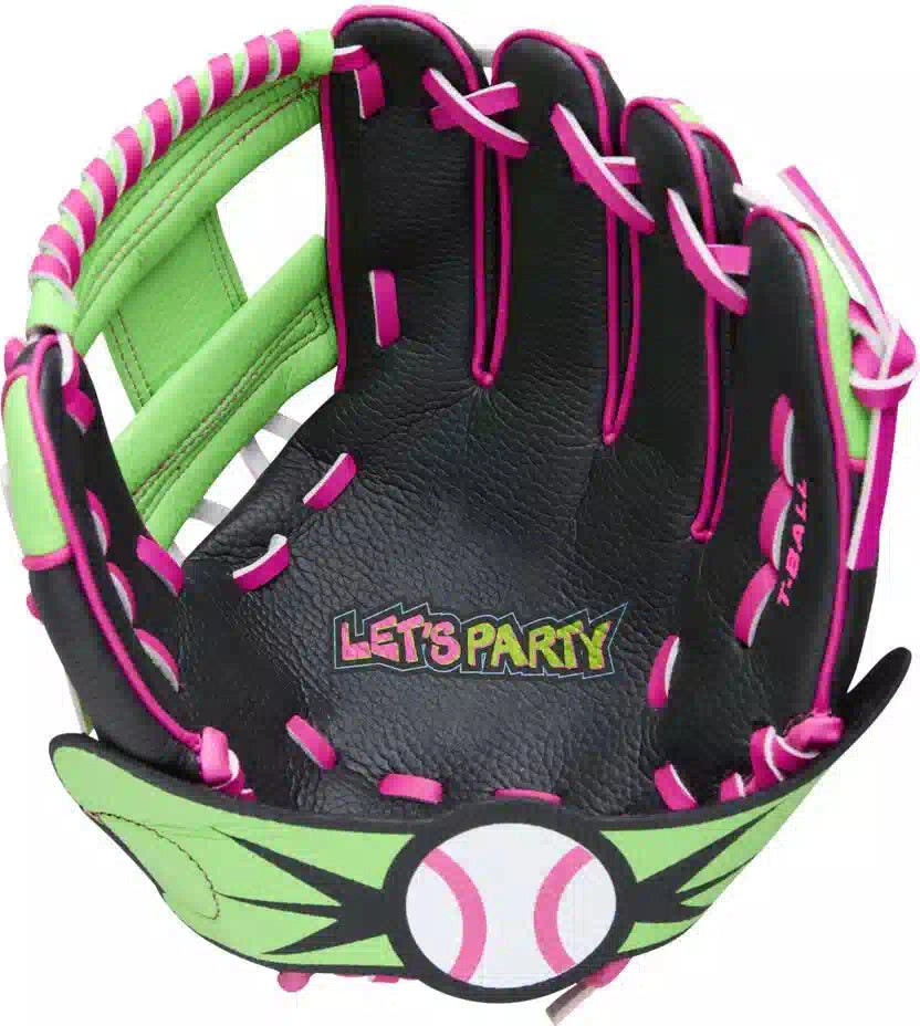 Wilson A200 Party Animals 10.00’’ Glove Ball & Bat Kit Wbw104158 - Hot Pink Mint