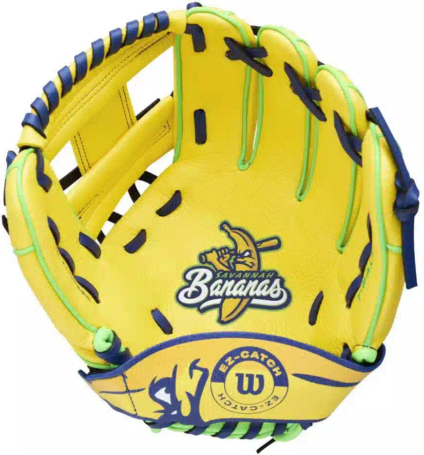 Wilson A200 Savannah Bananas 10.00’’ Glove Ball & Bat Kit Wbw104104 - Yellow Black - Right Throw