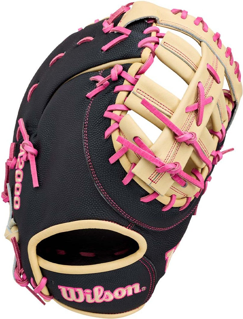 Wilson A2000 1673ss 13.00’’ 1st Base Mitt Wbg06301rt13 - Blonde Black Flaming - Right Throw