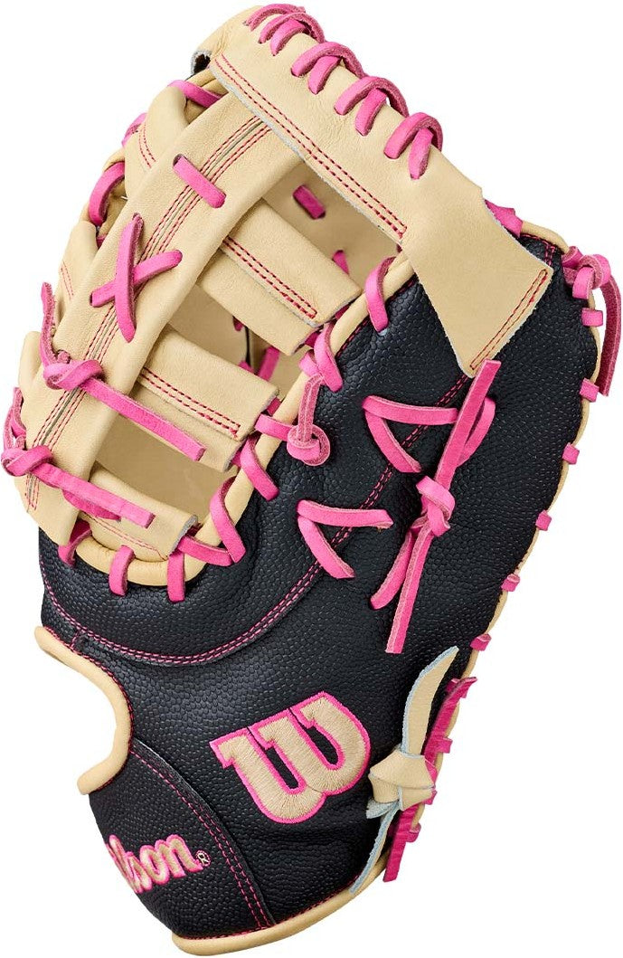 Wilson A2000 1673ss 13.00’’ 1st Base Mitt Wbg06301rt13 - Blonde Black Flaming - Right Throw