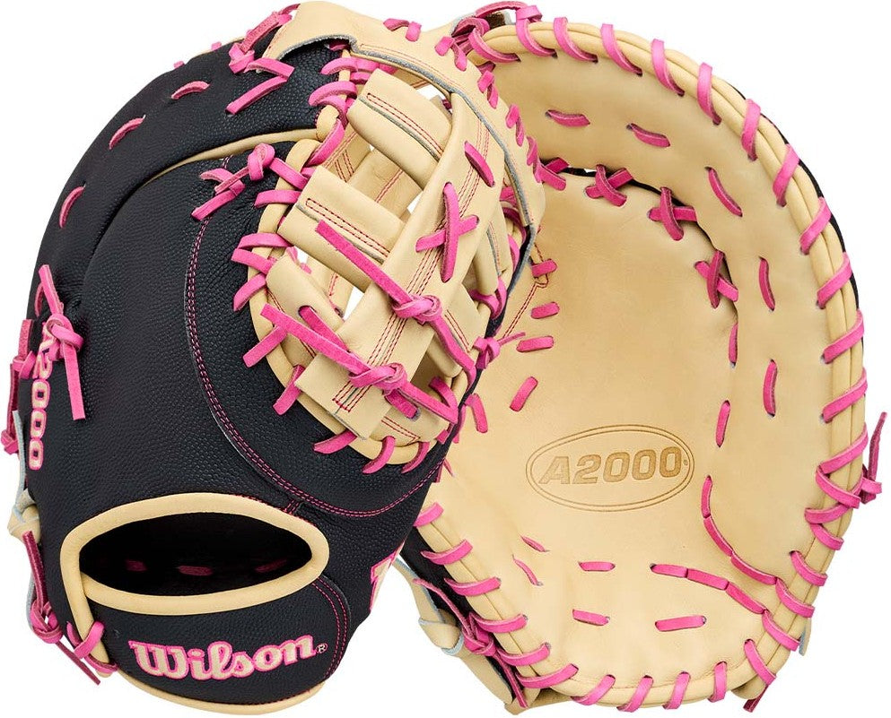 Wilson A2000 1673ss 13.00’’ 1st Base Mitt Wbg06301rt13 - Blonde Black Flaming - Right Throw