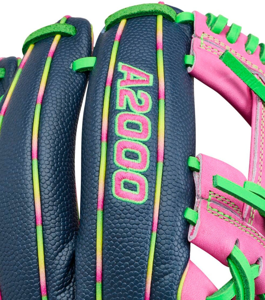 Wilson A2000 1724 11.75’’ Infield Glove Jun 2026 Gotm Wbw1046531175 - Navy Pink Green - Right Throw