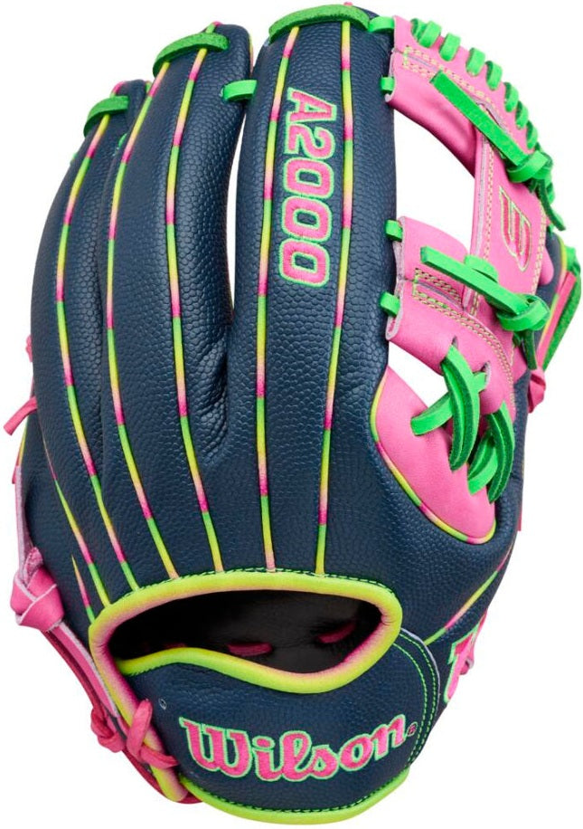 Wilson A2000 1724 11.75’’ Infield Glove Jun 2026 Gotm Wbw1046531175 - Navy Pink Green - Right Throw