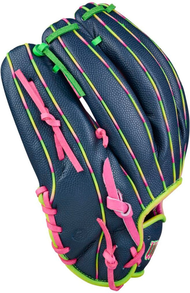 Wilson A2000 1724 11.75’’ Infield Glove Jun 2026 Gotm Wbw1046531175 - Navy Pink Green - Right Throw