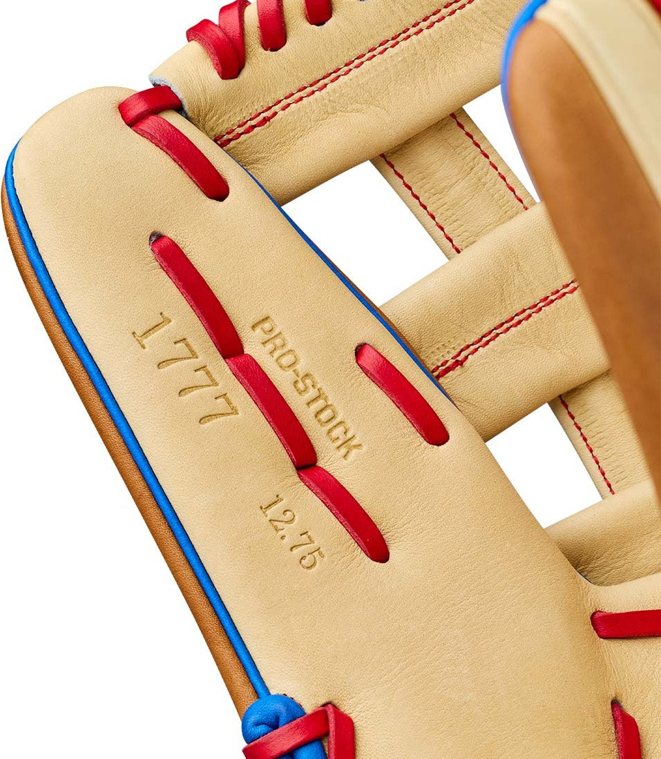Wilson A2000 1777 12.75’’ Outfield Glove Wbg06001rt1275 - Blonde Saddle Tan Red - Right Throw