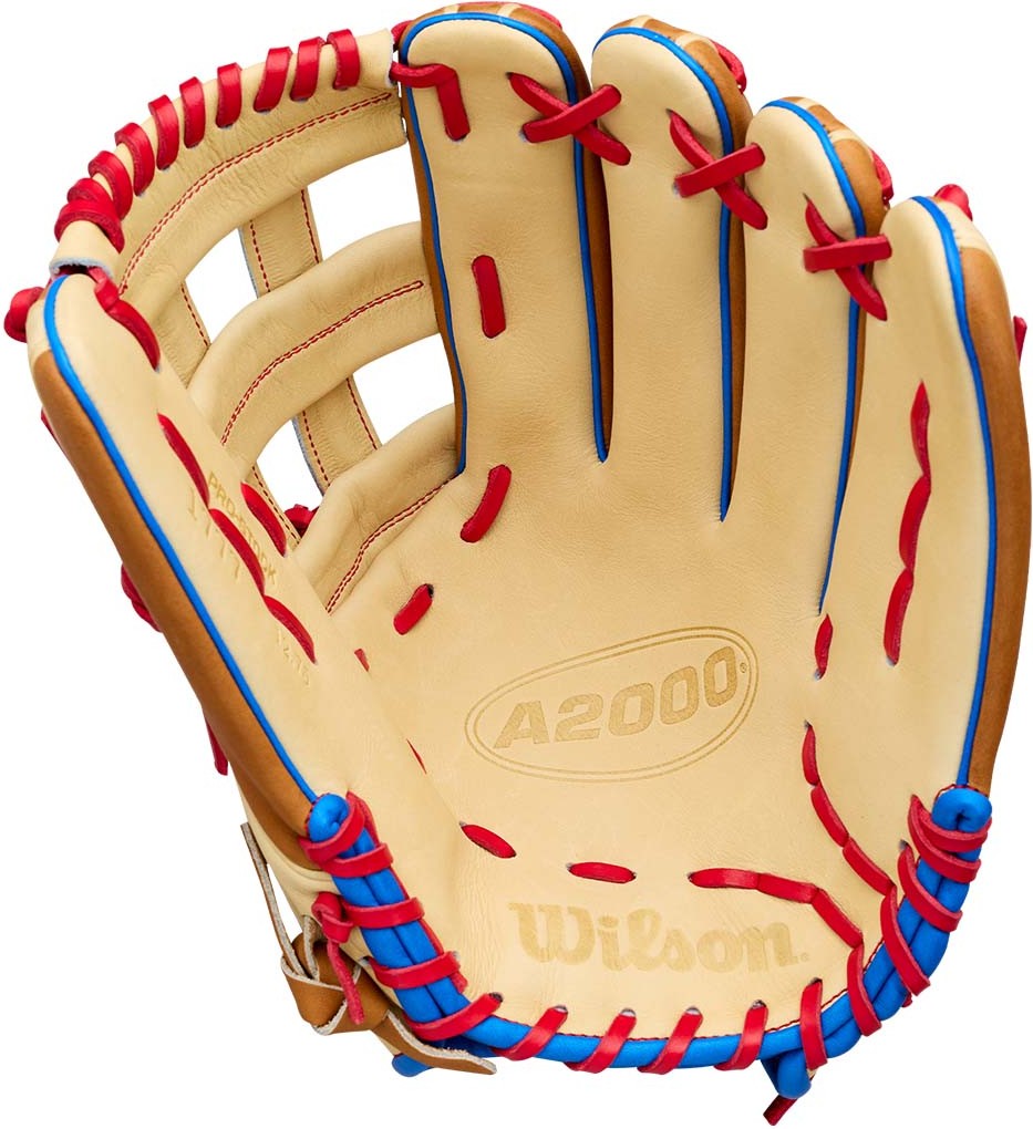 Wilson A2000 1777 12.75’’ Outfield Glove Wbg06001rt1275 - Blonde Saddle Tan Red - Right Throw