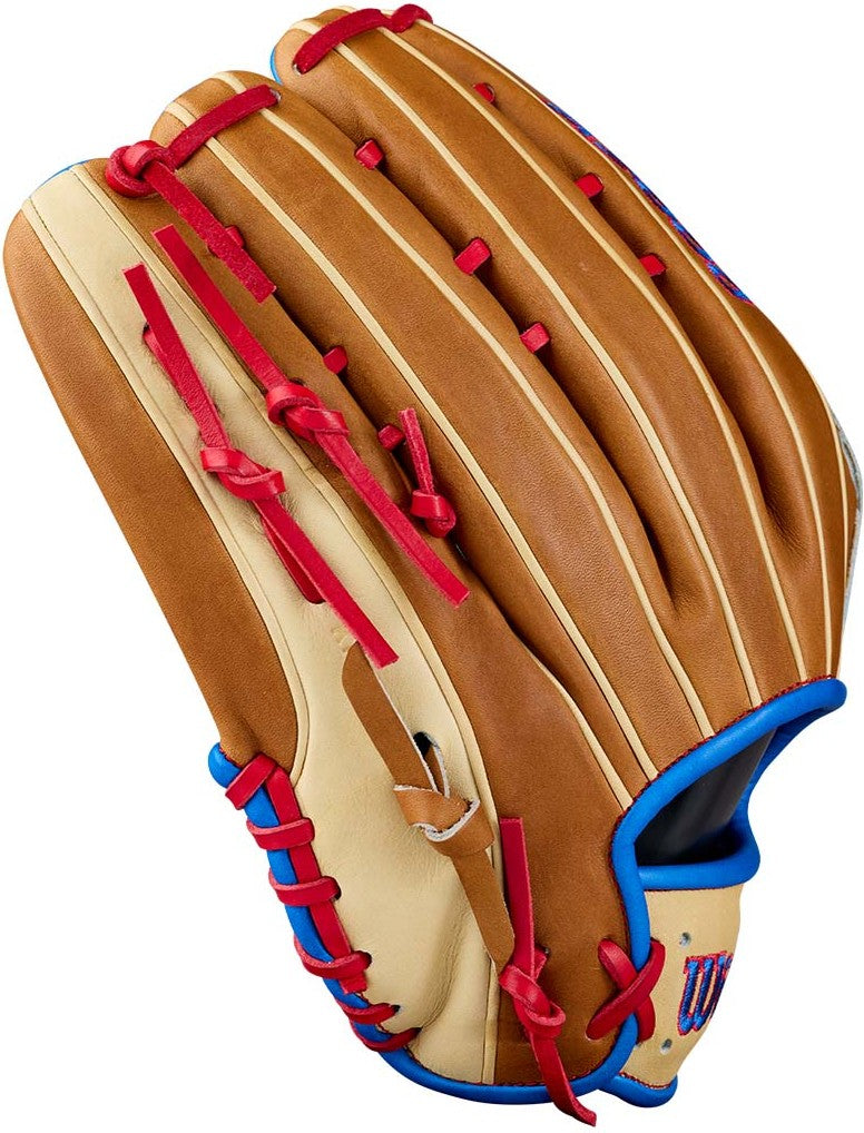 Wilson A2000 1777 12.75’’ Outfield Glove Wbg06001rt1275 - Blonde Saddle Tan Red - Right Throw