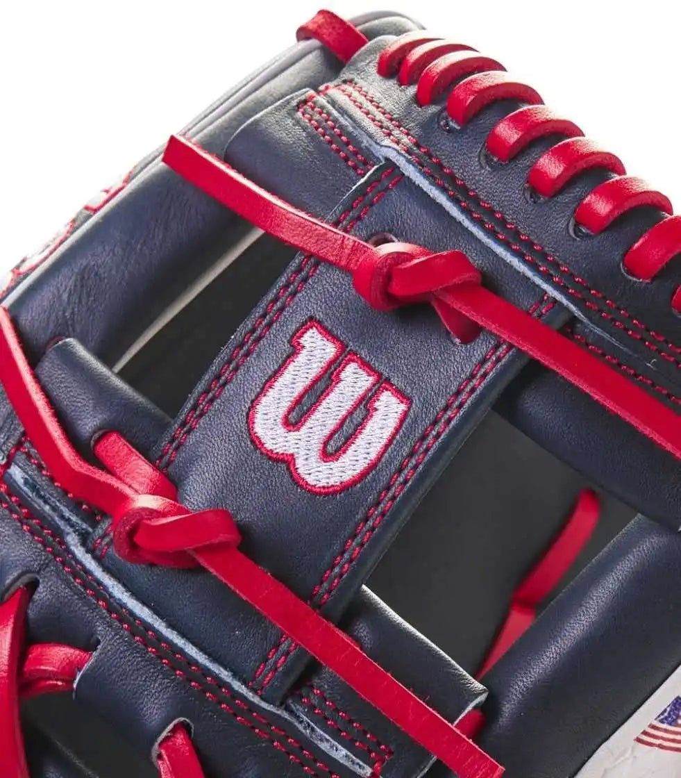Wilson A2000 1786 11.50’’ Infield Glove July 2023 Gotm Wbw101668115 - Navy Red White - Right Throw