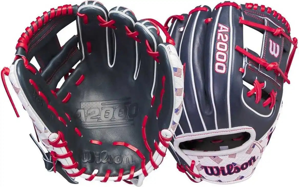 Wilson A2000 1786 11.50’’ Infield Glove July 2023 Gotm Wbw101668115 - Navy Red White - Right Throw