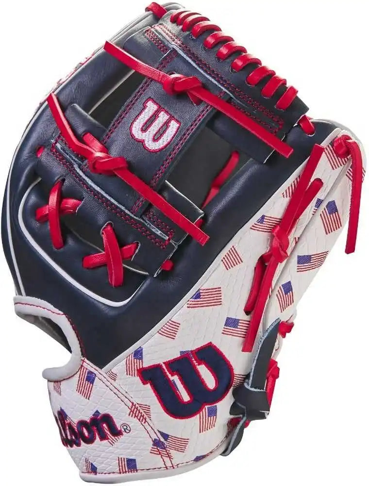 Wilson A2000 1786 11.50’’ Infield Glove July 2023 Gotm Wbw101668115 - Navy Red White - Right Throw