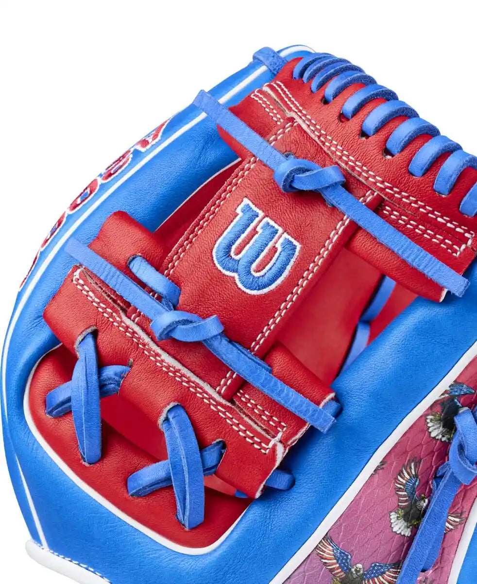 Wilson A2000 1786 Ame 11.50” Infield Glove Gotm July 2026 Wbg0018202 - Royal Red White