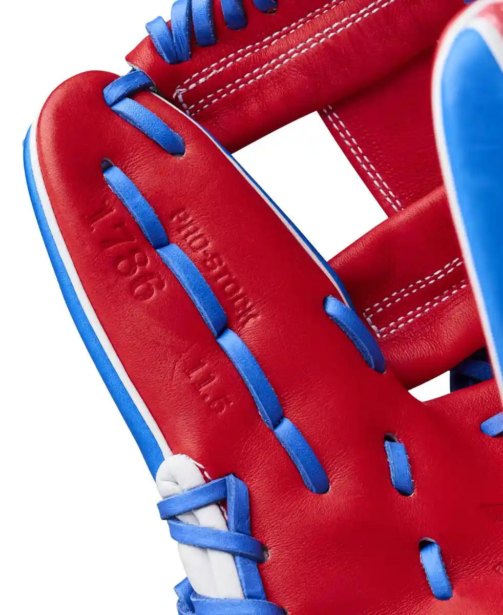 Wilson A2000 1786 Ame 11.50” Infield Glove Gotm July 2026 Wbg0018202 - Royal Red White