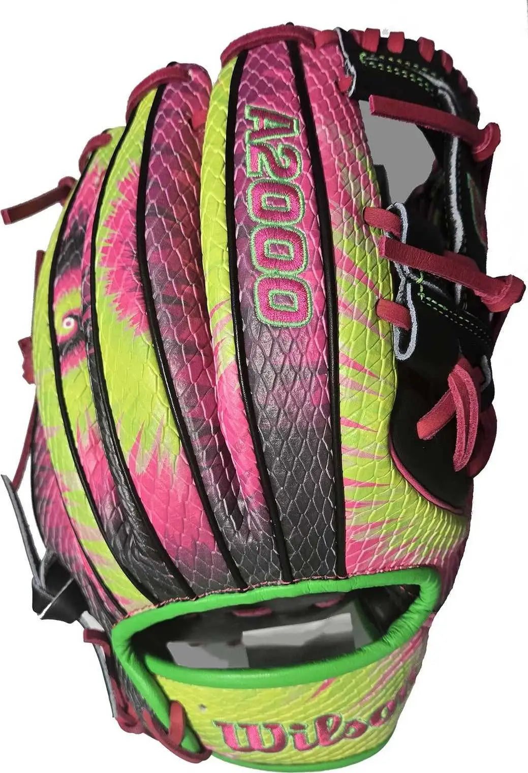 Wilson A2000 1786 Party Animal Limited Edition 11.50’’ Infield Glove Wbw102223115 - Black Lime - Right Throw