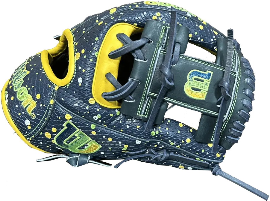 Wilson A2000 1786 Savannah Bananas Paint Splatter 11.50’’ Infield Glove Wbw102218115 - Black Blonde - Cork / Right Throw