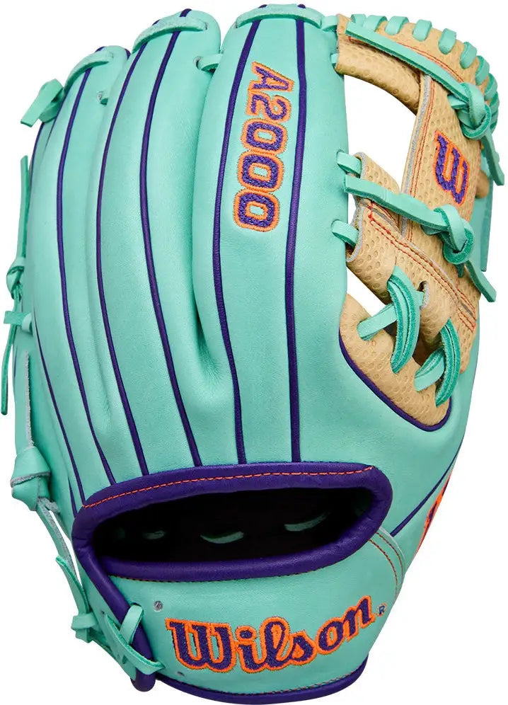 Wilson A2000 1786 Spin Control 11.50’’ Winter Collection Infield Glove Wbw103937115 - Seafoam Blonde Purple - Mint Cork