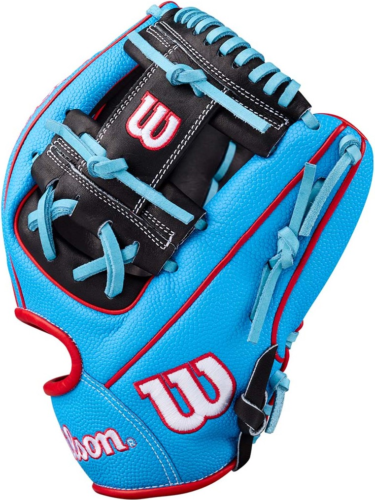 Wilson A2000 1786ss 11.50’’ Infield Glove Wbg05601rt115 - Black Red Sky Blue - Right Throw