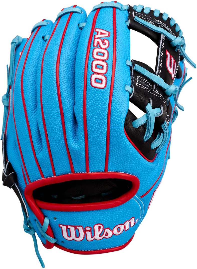 Wilson A2000 1786ss 11.50’’ Infield Glove Wbg05601rt115 - Black Red Sky Blue - Right Throw