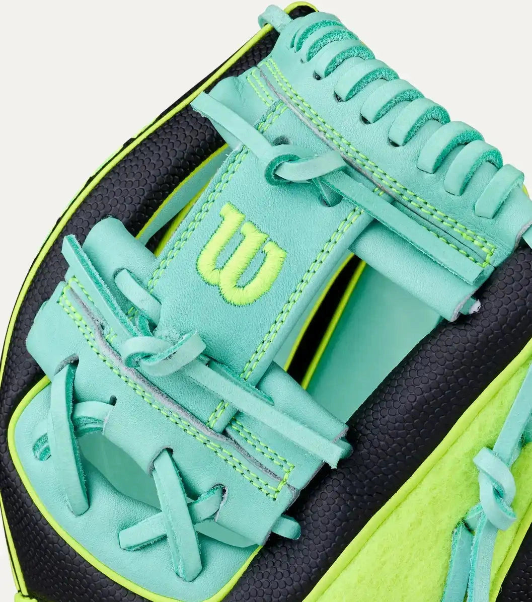 Wilson A2000 1786ss Tennis Ball Limited Edition 11.50’’ Infield Glove Wbw104177115 - Lime Black Teal - Right Throw