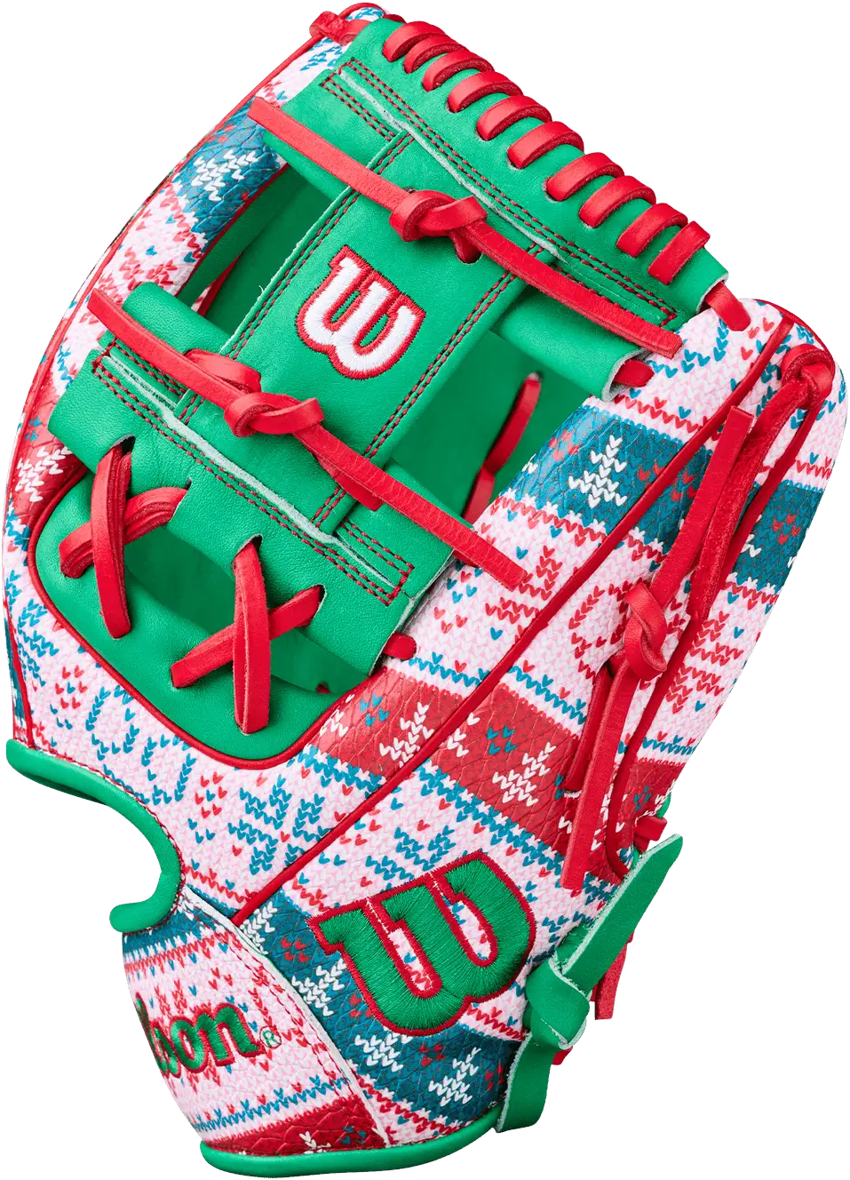 Wilson A2000 1975 11.75’’ Infield Glove Dec 2025 Gotm Wbw1042211175 - Red White - Green / Right Throw