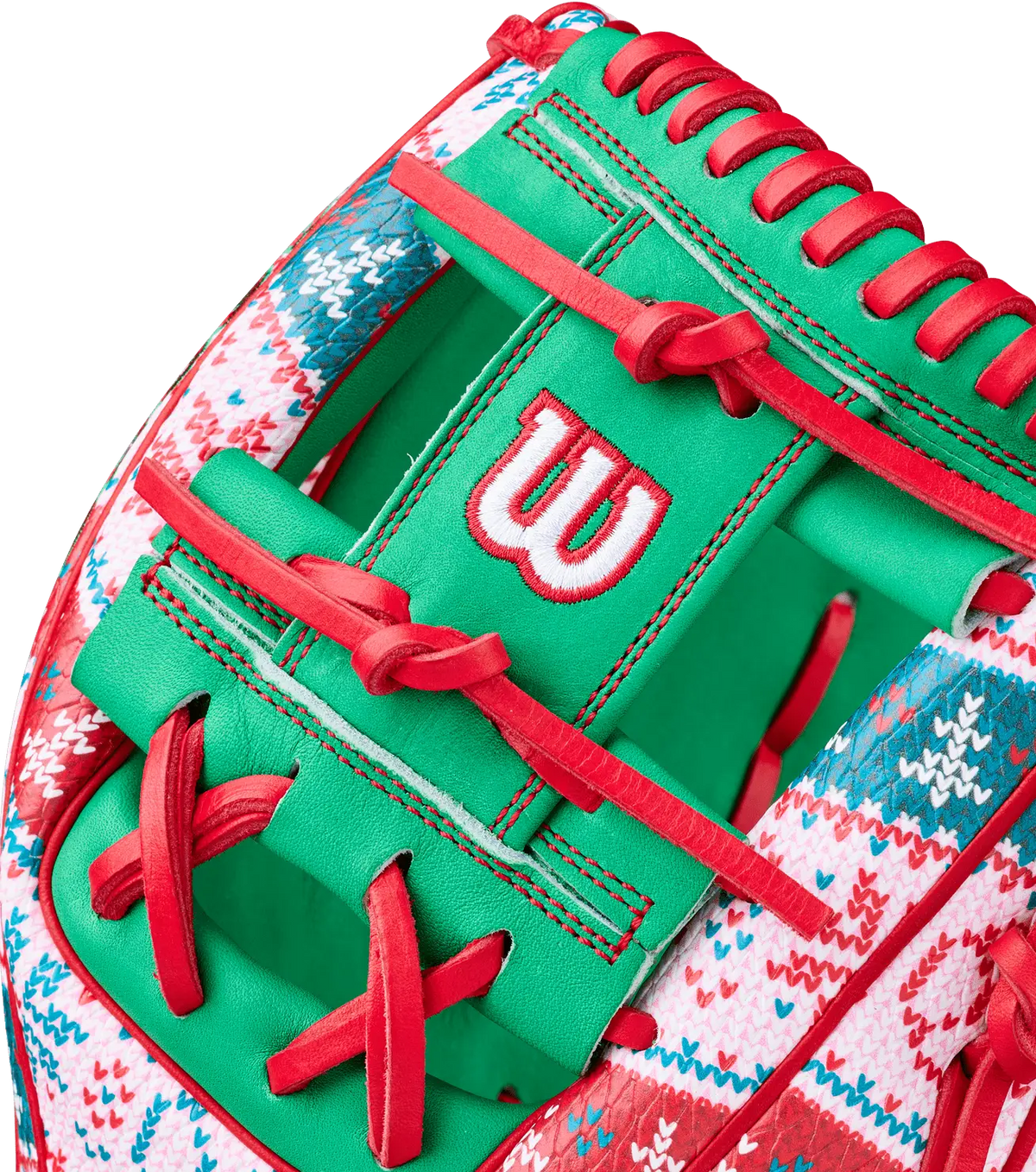 Wilson A2000 1975 11.75’’ Infield Glove Dec 2025 Gotm Wbw1042211175 - Red White - Green / Right Throw
