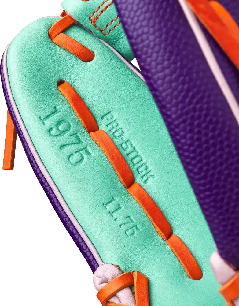 Wilson A2000 1975 11.75’’ Infield Glove - Gotm April 2025 Wbw1034801175 - Purple Mint Orange - Right Throw