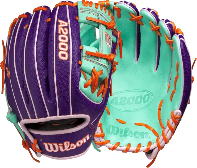 Wilson A2000 1975 11.75’’ Infield Glove - Gotm April 2025 Wbw1034801175 - Purple Mint Orange - Right Throw