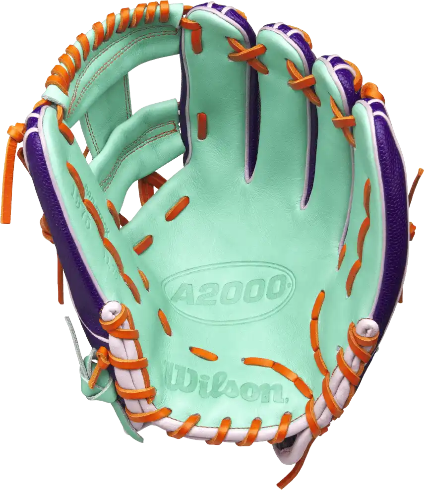 Wilson A2000 1975 11.75’’ Infield Glove - Gotm April 2025 Wbw1034801175 - Purple Mint Orange - Right Throw