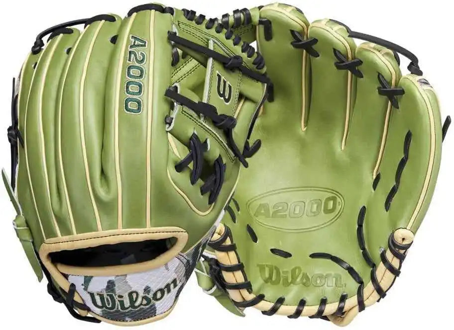 Wilson A2000 1975 11.75’’ Infield Glove Military Honor Nov 2023 Gotm Wbw1016901175 - Olive - Blonde / Right Throw
