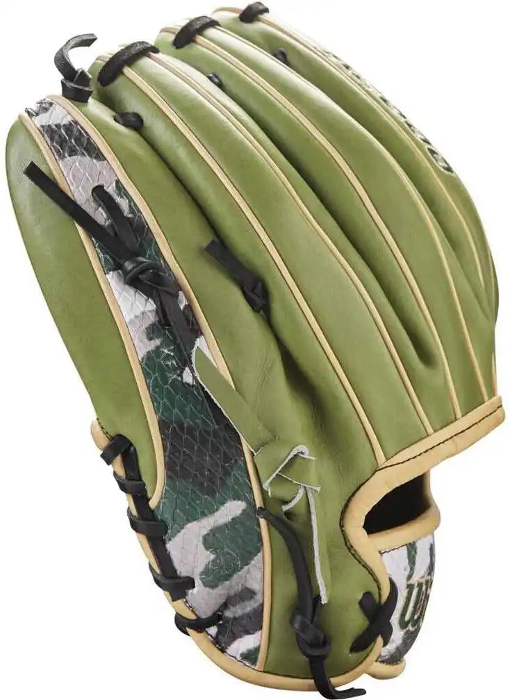 Wilson A2000 1975 11.75’’ Infield Glove Military Honor Nov 2023 Gotm Wbw1016901175 - Olive - Blonde / Right Throw