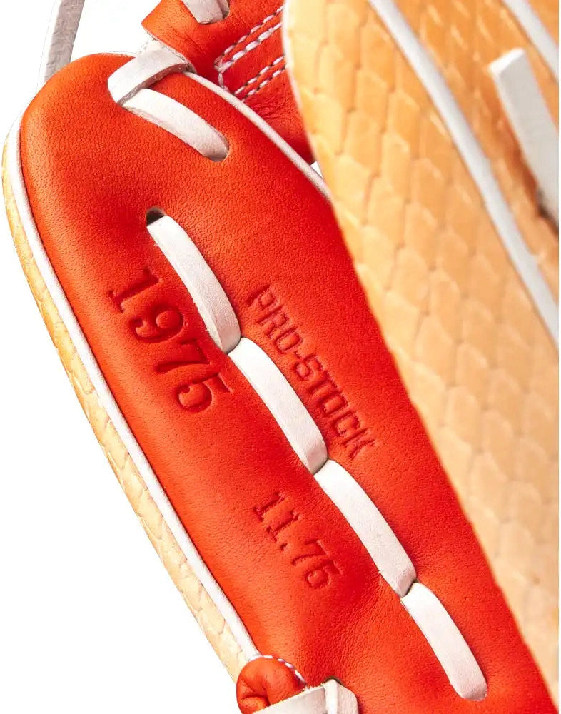 Wilson A2000 1975ss 11.75’’ Infield Glove June 2025 Gotm Wbw1034811175 - Orange Creamsicle - Cork / Right Throw