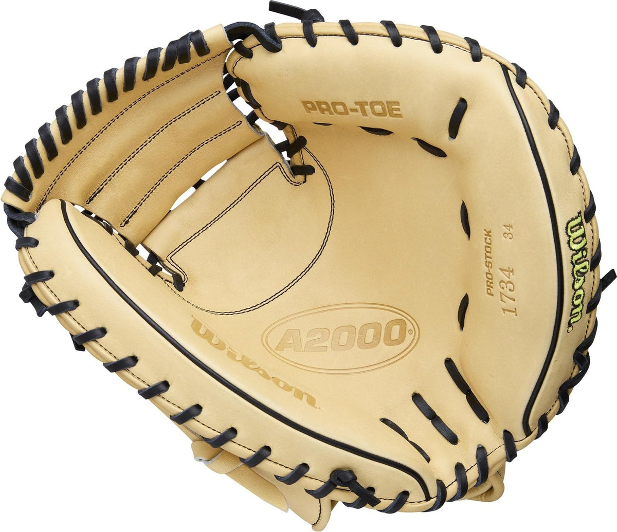 Wilson A2000 Classics Series 1734 34.00’’ Catcher’s Mitt Wbw104129 - Black Blonde - Right Throw