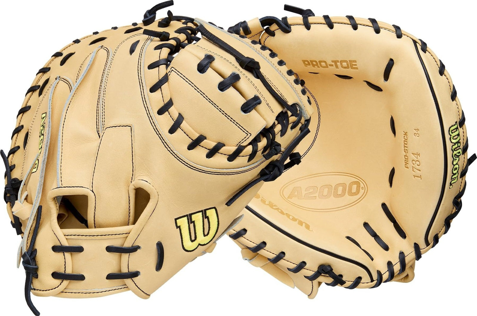 Wilson A2000 Classics Series 1734 34.00’’ Catcher’s Mitt Wbw104129 - Black Blonde - Right Throw