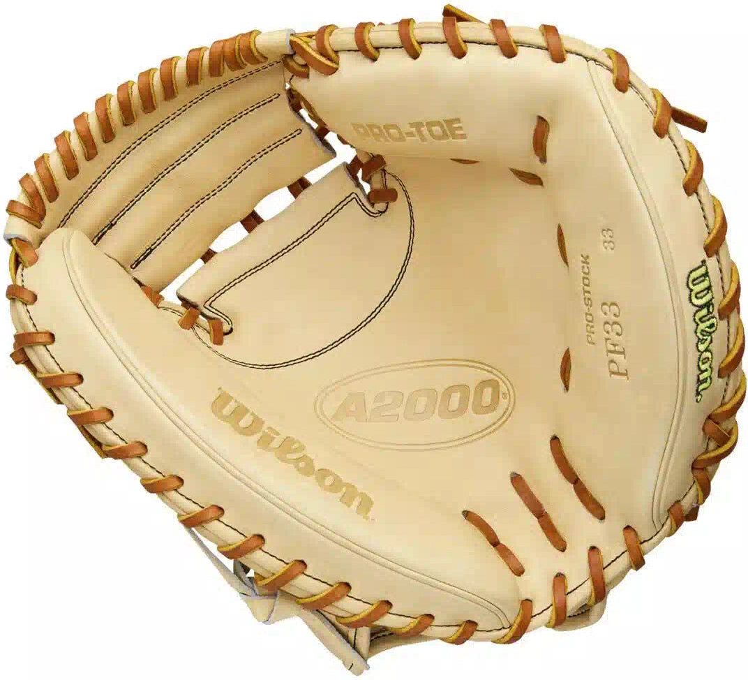 Wilson A2000 Classics Series Pf33 33.00’’ Baseball Catcher’s Mitt Wbw104127 - Blonde Saddle - Right Throw
