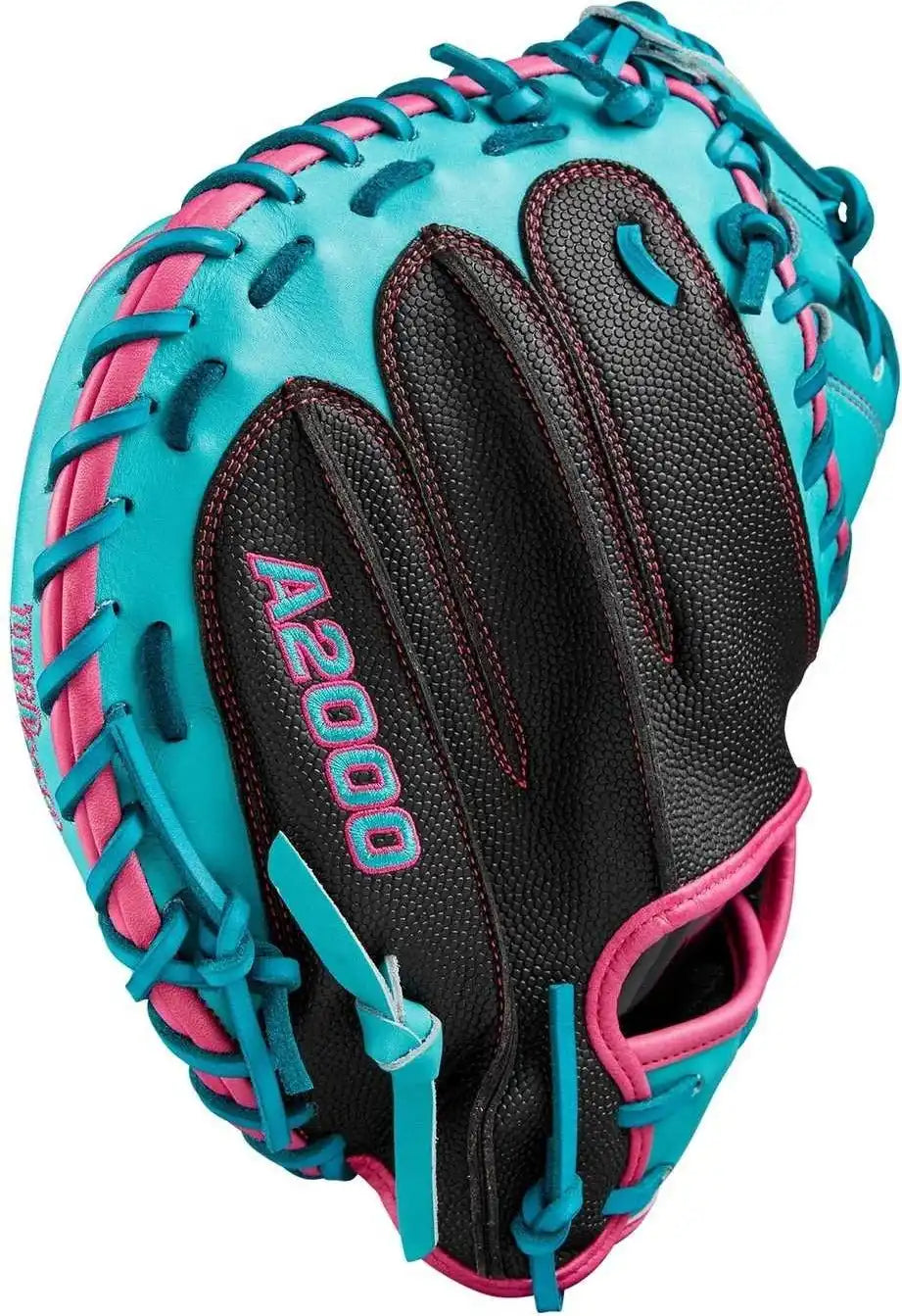Wilson A2000 Cm33ss 33.00’’ Catcher’s Mitt Wbw10227433 - Black Teal Flamingo Pink - Right