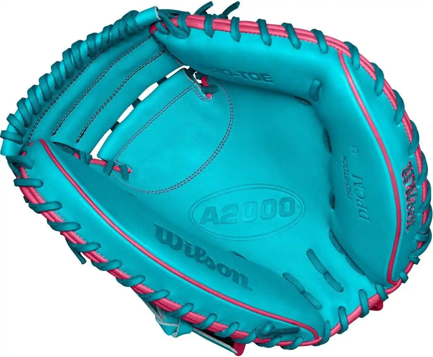 Wilson A2000 Cm33ss 33.00’’ Catcher’s Mitt Wbw10227433 - Black Teal Flamingo Pink - Right