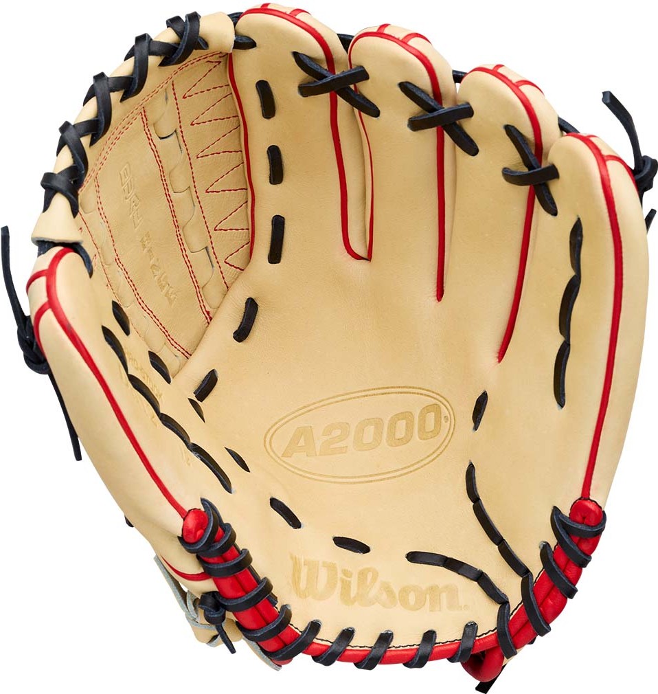 Wilson A2000 Dh12 12.00’’ Pitcher’s Glove Wbg06101rt12 - Blonde Black Red - Right Throw