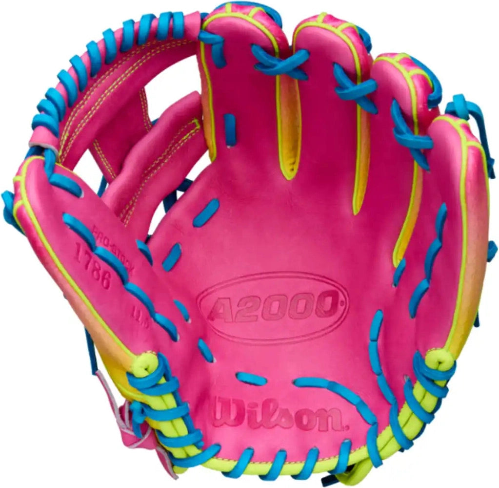 Wilson A2000 Fall 2025 1786ss 11.50’’ Infield Glove Wbw103492115 - Blue Optic Yellow Pink - Mulicolor / Right Throw